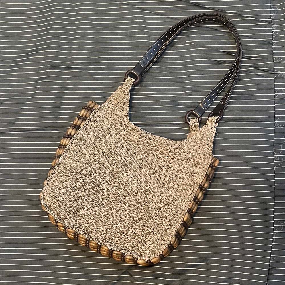 Elegant Tan Woven Women's Bag